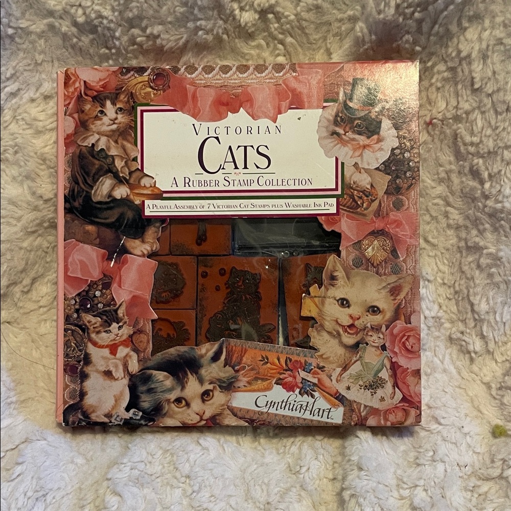Victorian Cats Rubber Stamp Collection